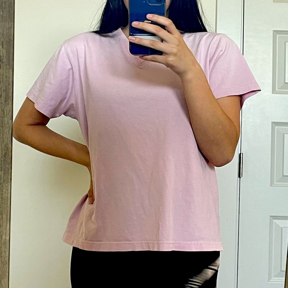 Simple Plain Pink Tee Size Small